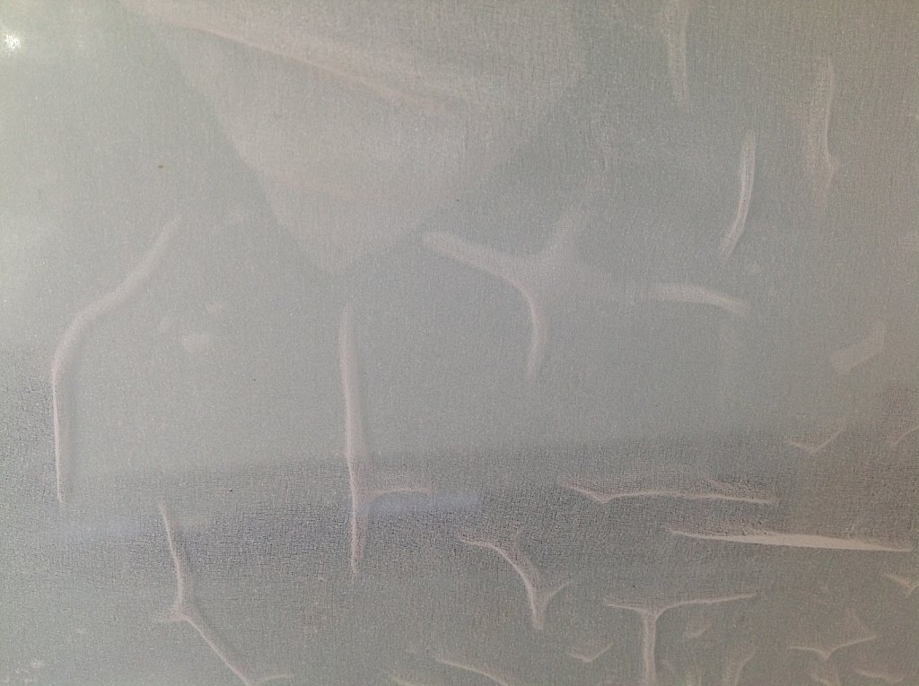 experimental surface  on glass